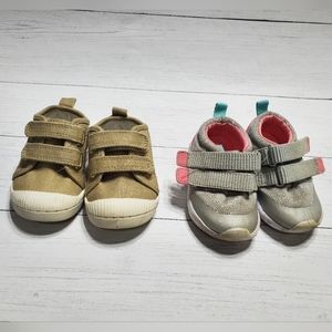 Cat and Jack Velcro Sneakers Bundle Girl Size 4